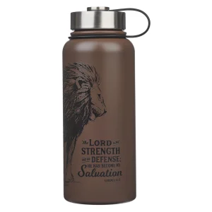 The Lord Is My Strength and My Defense. He Has Become My Salvation Stainless Steel Water Bottle