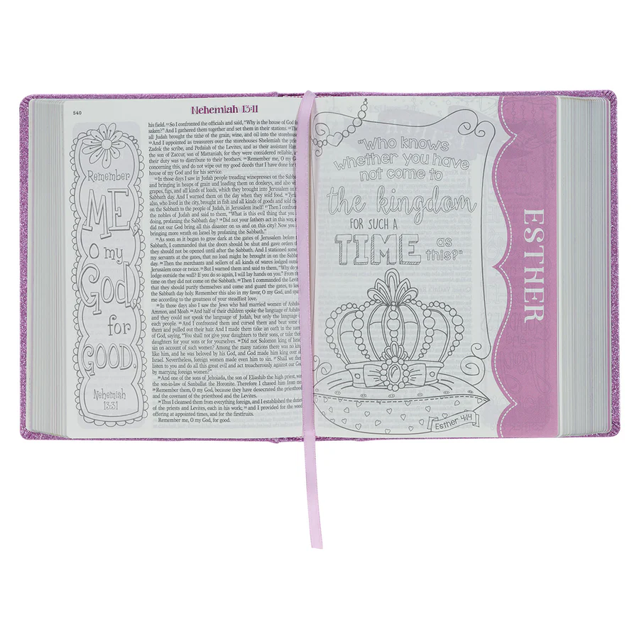 ESV Purple Glitter Hardcover My Creative Bible For Girls - Image 4