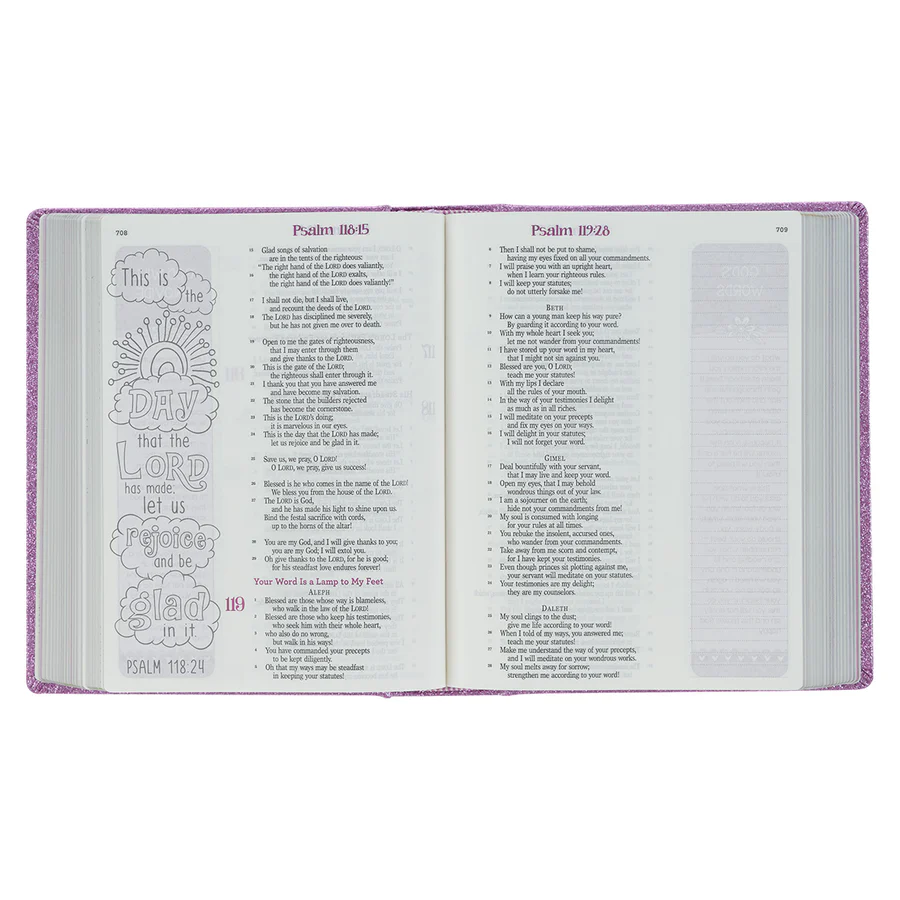 ESV Purple Glitter Hardcover My Creative Bible For Girls - Image 6