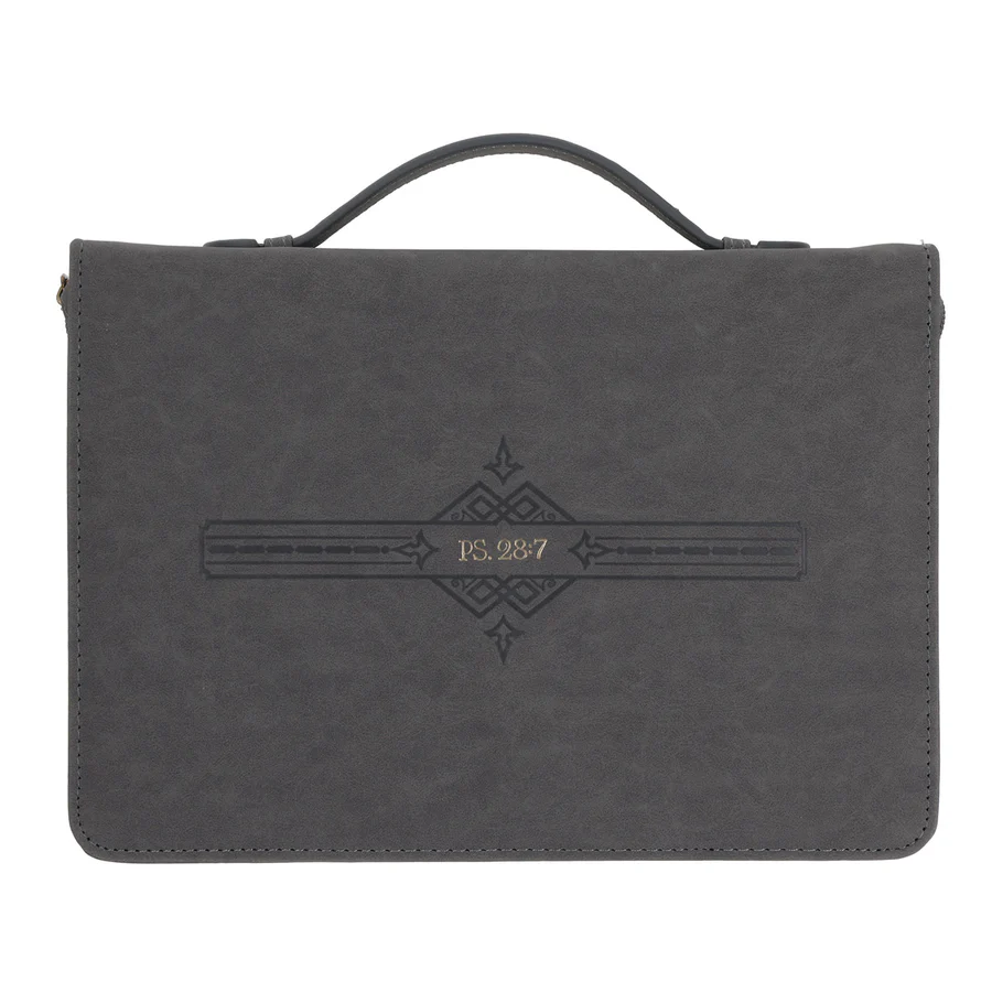 The Lord Is My Strength and Shield Faux Leather Bible Bag - Image 2