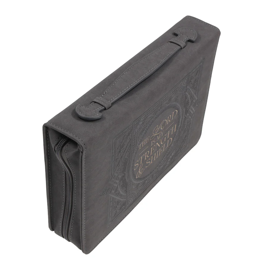 The Lord Is My Strength and Shield Faux Leather Bible Bag - Image 3