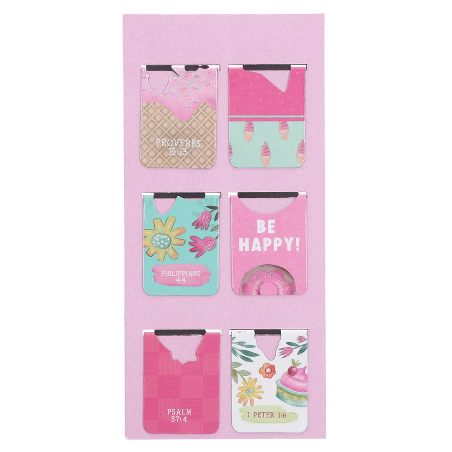 Joyful Girl Six-Piece Magnetic Bookmark Set - Image 3