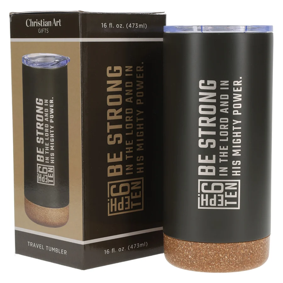 Travel Mug - Be Strong in the Lord and in His Mighty Power (Stainless Steel) - Image 4