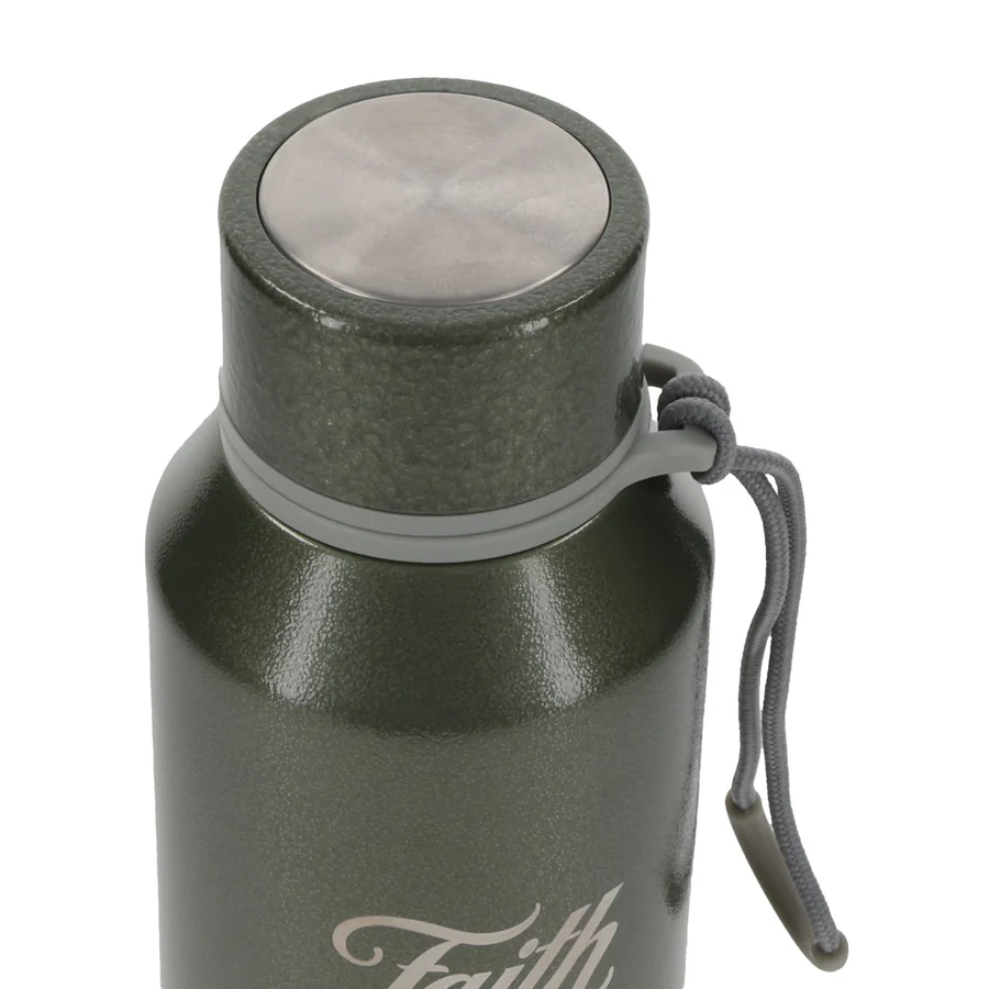 Faith Can Move Mountains Stainless Steel Water Bottle - Image 2