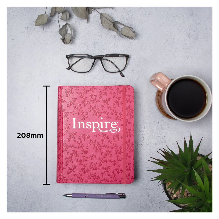 NLT Pink Peony Faux Leather Inspire Filament Bible - Image 6