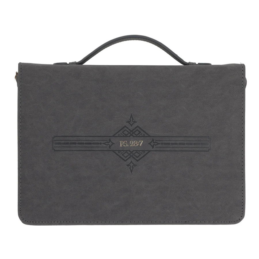 The Lord Is My Strength and Shield Faux Leather Bible Bag - Image 2