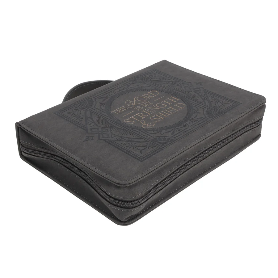 The Lord Is My Strength and Shield Faux Leather Bible Bag - Image 4