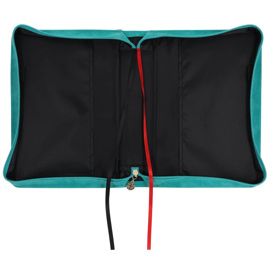 I Can Do All Things Through Christ Teal Faux Leather Bible Bag - Image 3