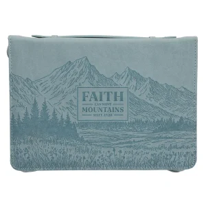 Faith Can Move Mountains Faux Leather Bible Bag