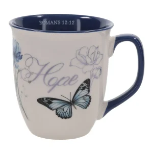 Hope Ceramic Mug with Blue Interior