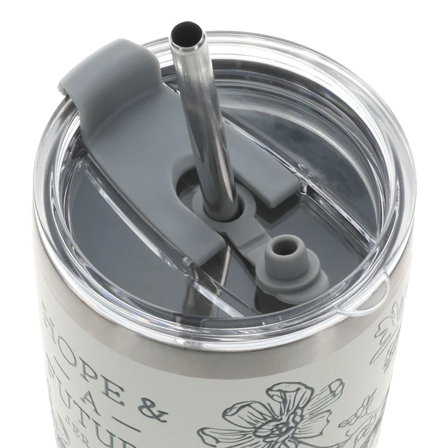 Travel Mug - Hope and a Future (Stainless Steel, with Straw) - Image 2