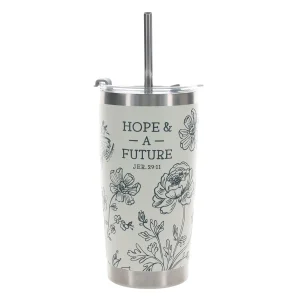 Travel Mug - Hope and a Future (Stainless Steel, with Straw)