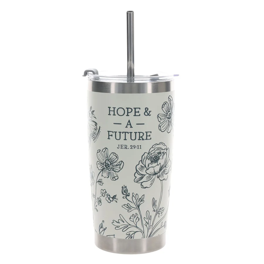 Travel Mug - Hope and a Future (Stainless Steel, with Straw)